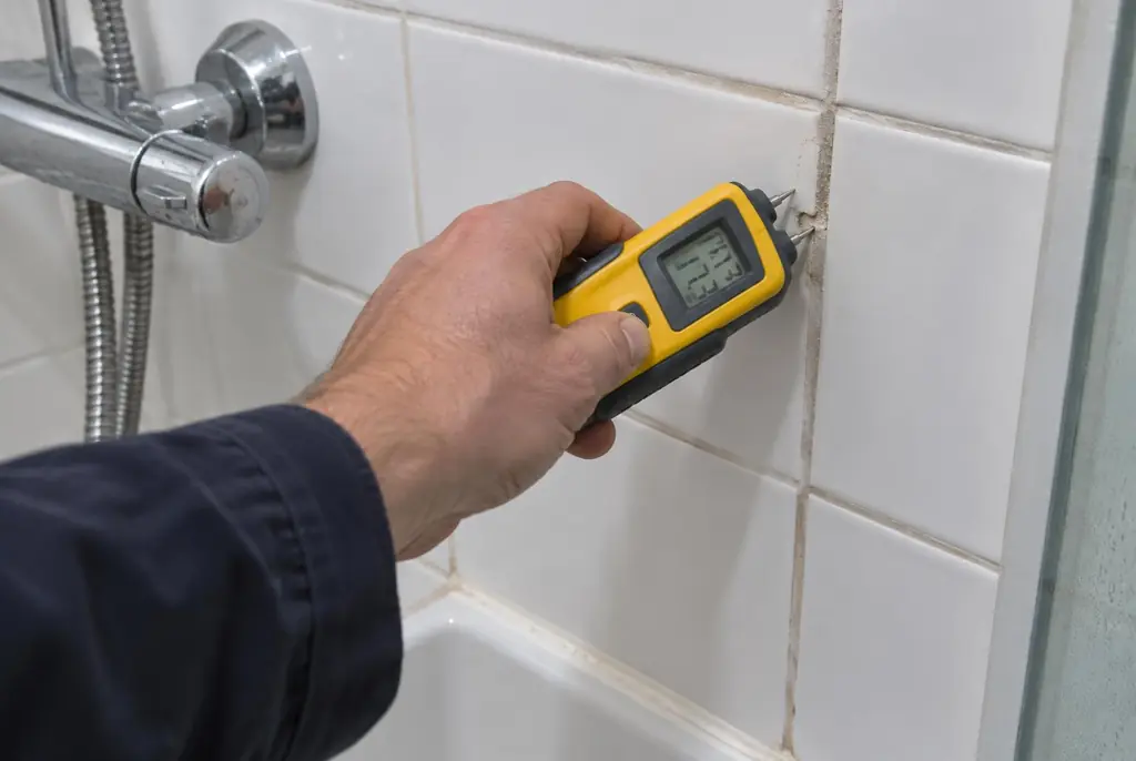Lekdetectie Den Dolder – vochtmeter op badkamertegels bij de douche